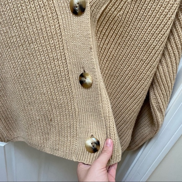 Cozy Tan Women's Cardigan Sweater - Picture 4 of 8